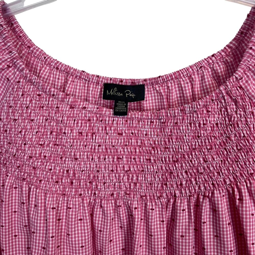 Melissa Paige Gingham Bell Sleeve Top - Picture 3 of 8
